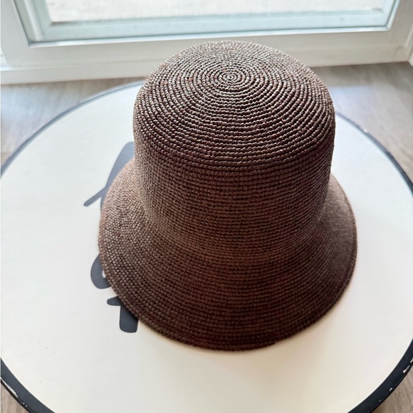 lack of color the inca coco brown crochet raffia bucket sun summer hat medium - Picture 3 of 5